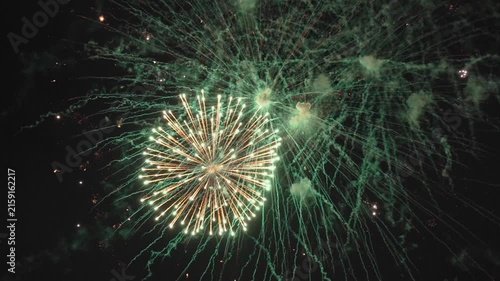 次々と開く夜空の打上花火