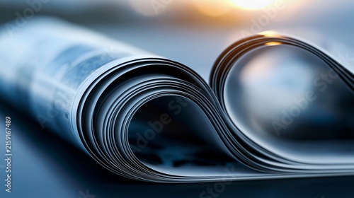 Close-up of rolled magazines highlighting modern reading materials and design.