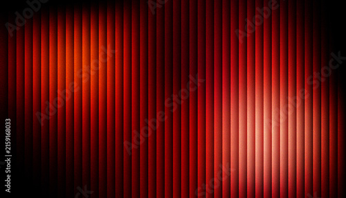 Foto Deep red and orange abstract background with vertical stripes and bright light effects on a dark canvas, perfect for design