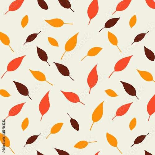 Minimalist Fall Foliage Warm Color Vector Illustration