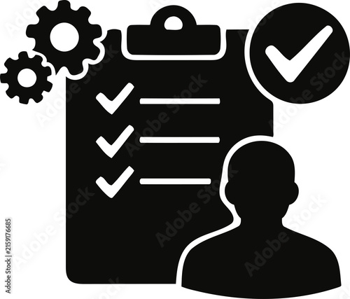 Obraz na płótnie Employee Checklist Management And Task Approval Process With Business Workflow,