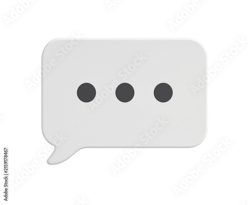 Minimal Gray Speech Bubble with Three Dots Typing Indicator Messaging UI Element – PNG Transparent