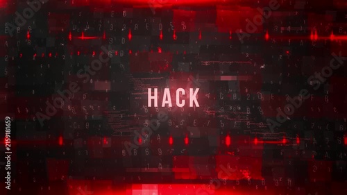 Hacker Reveal With Red Digital Noise, Corrupted Binary Code And Static Flickering Across The Screen For Cybersecurity Breach And Tech Threat Backgrounds