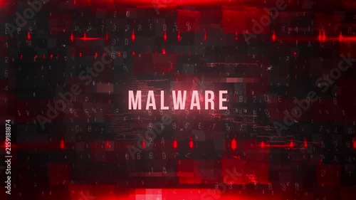 Malware Detected Glitching Through Red Digital Noise, Corrupted Files And Flickering Static Representing A Virus For Cybersecurity Backgrounds