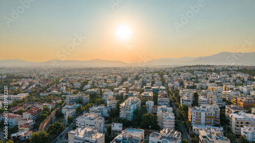 Sunshine over Mediterranean town