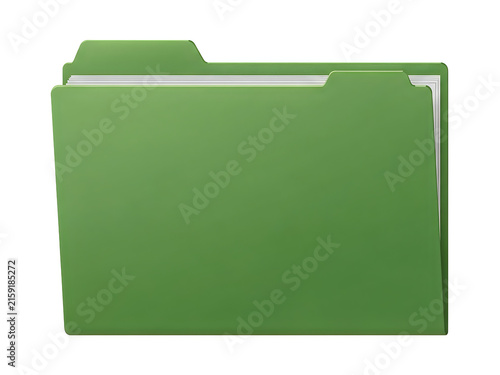 Plakat w ramie Green folder icon with document preview