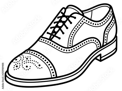 Obraz na płótnie Classic leather men dress shoe with laces