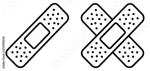 Принти на полотні Adhesive bandage icon set