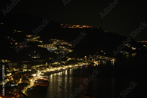 Scenic views of Taormina Sicily at night