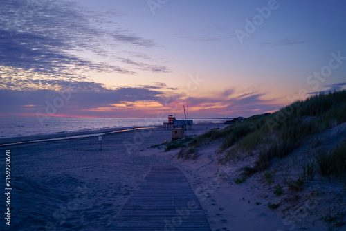 Beautiful coastal landscape in North Holland - sunset