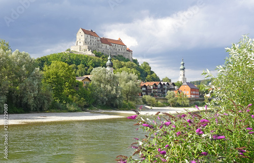Burghausen und Salzach, Bayern.
