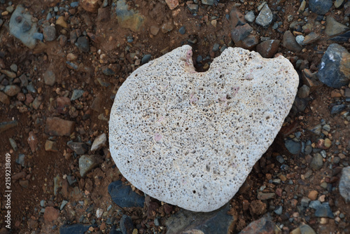 Heart Shaped Stone on Beach Symbolizing Love and Affection