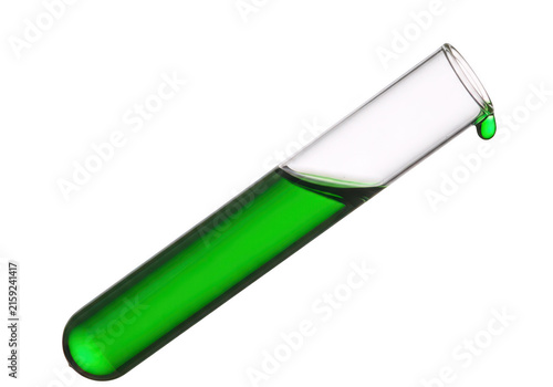 Quadro su tela Green liquid in test tube with dropper