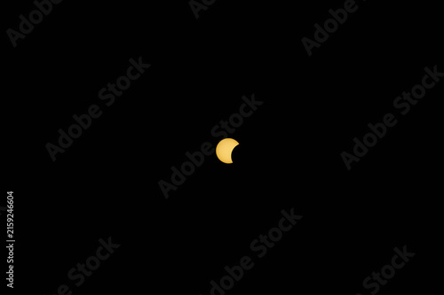 Cuadro en lienzo partial solar eclipse with visible sunspots in august 2026