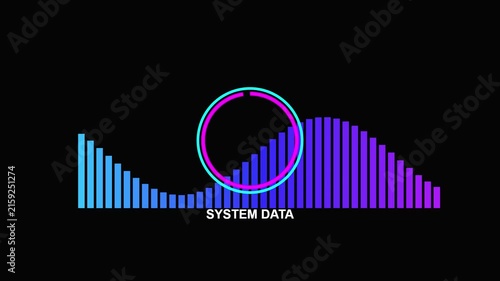 Abstract bar graph with data visualization chart statistics