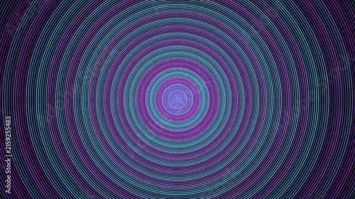 Psychedelic Concentric Circles in Blue and Purple abstract