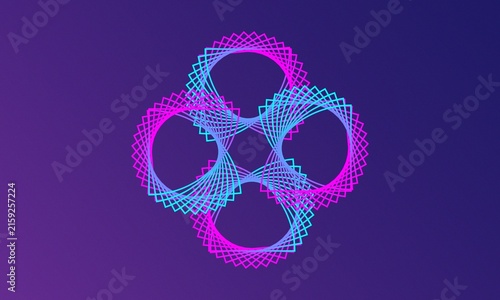Abstract Neon Loop Shape Background
