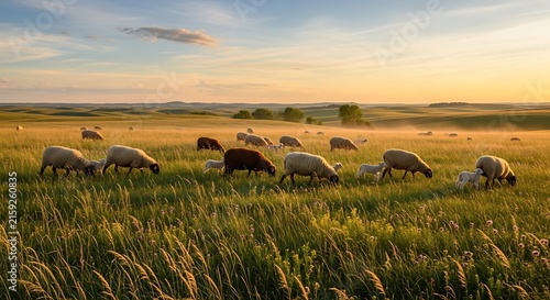 herd of sheep on a pasture