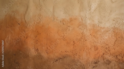 Textured earthen wall surface with warm brown and orange hues perfect for organic backdrops and artisanal creations.