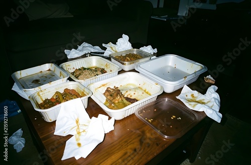 Obraz na płótnie Leftover Takeout Boxes