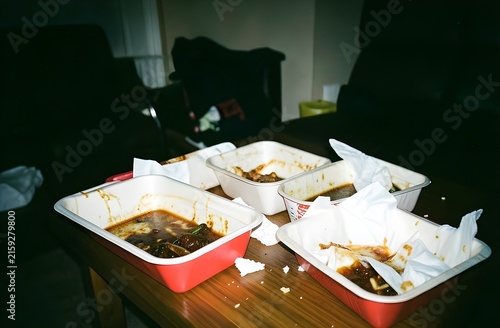 Obraz na płótnie Leftover Takeout Boxes