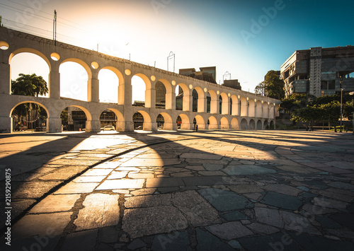 Fotografie Fim De Tarde Nos Arcos Da Lapa, Rio De Janeiro, Brasil