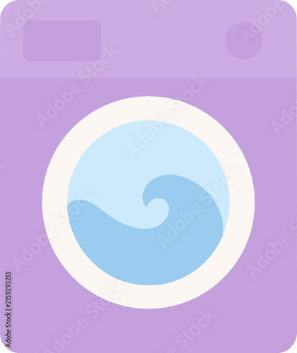 Washing machine icon illustration for home laundry care and sanitation design