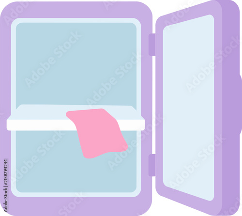 Refrigerator shelf cleaning icon for kitchen hygiene and food storage maintenance