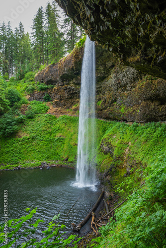 Obraz na plátne Discover the beauty of Silver Falls in Oregon's lush landscape