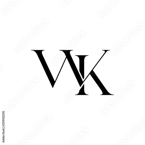 Vector WK clothing logo design