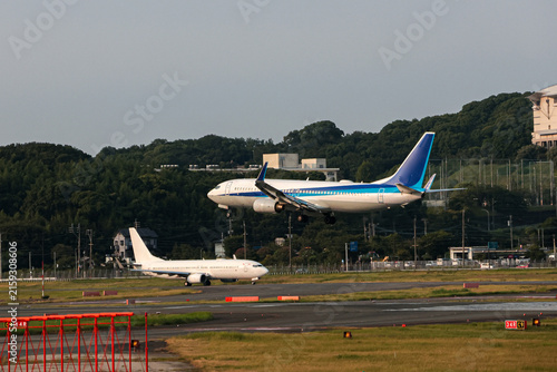 Summer Evening Aviation at Fukuoka Airport