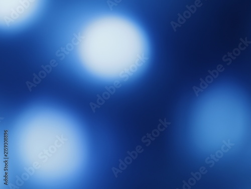 Konstfotografi Una toma de cerca de un fondo abstracto de luces de navidad de color azul en la oscuridad