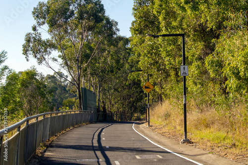 Street or road sign indicating a shared area for pedestrians and cyclists in Sydney, New South Wales, Australia. Shared paths are great spaces where everyone can interact and enjoy the great outdoors.