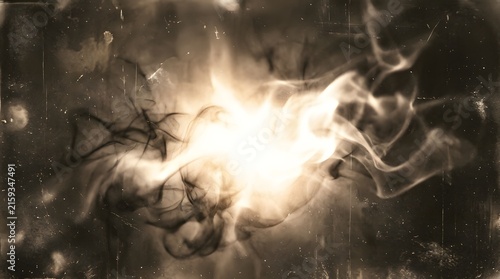 Abstract vintage photographic background with light flare smoke and grunge film texture overlay abstract atmosphere scratches historic