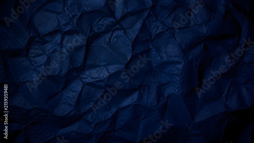 Dark blue crumpled paper texture background surface wrinkle detail with crumpled background material packaging interior abstract