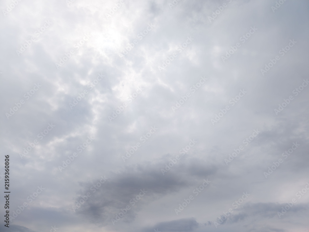Obraz premium Grey overcast sky with stratocumulus clouds