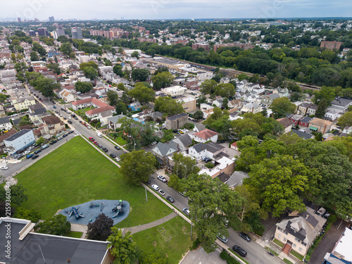 Mt Vernon, New York residential area aerial view