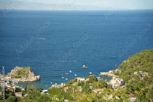 Scenic coastline of Taormina Sicily