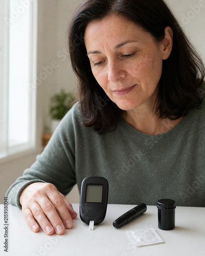 Woman Sitting Table in Close-up with Natural Light