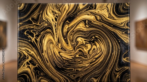 Luxurious gold and black abstract swirl texture for premium branding and elegant design projects