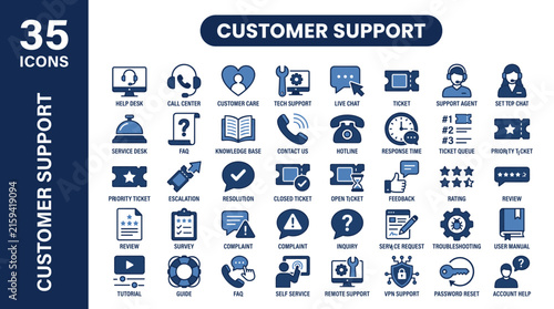 Obraz na plátně Customer support icon set