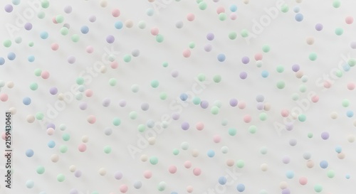 Pastel Spheres Ascending: A delicate collection of pastel-colored spheres float gently upwards, casting subtle shadows and creating a serene.