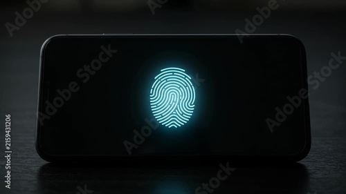 Ai ethics regulation fingerprint security smartphone biometric privacy guide for digital identity authentication on glowing dark screen