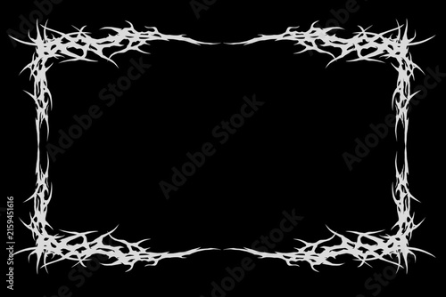 Abstract frame tribal with gothic ornament vector design