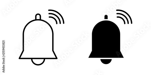 Bild auf Leinwand Bell ring icon flat illustrations collection. EPS10