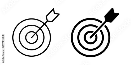 Bild auf Leinwand Bullseye icon flat illustrations collection. EPS10