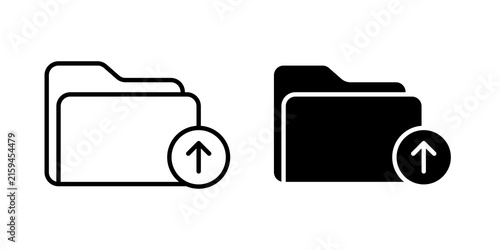 Obraz na płótnie Folder upload icon flat illustrations collection. EPS10