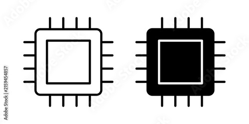 Bild auf Leinwand Microprocessor icon flat illustrations collection. EPS10