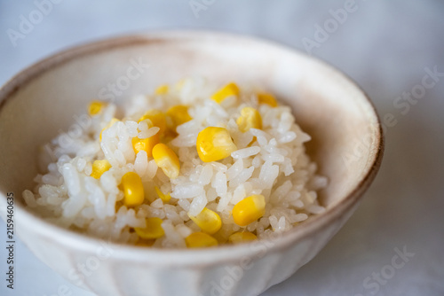 とうもろこしごはん　お茶碗