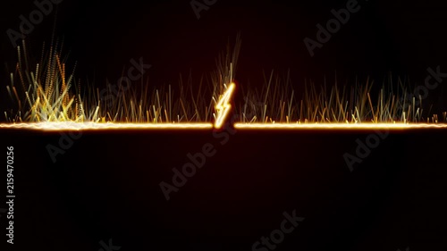 Yellow glowing sunburst rays on dark background with scattered sparks yellow sunburst glowing rays bright illumination